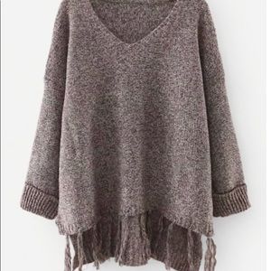 Brand new SHEIN crop tassel sweater